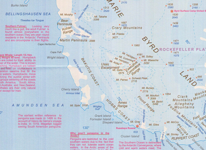 detail Antarktida (Antarctica) 1:8m mapa ITM