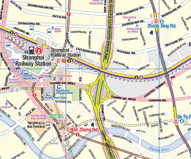 detail Šanghaj & JV Čína (Shanghai & SE ChinaI) 1:16t mapa ITM