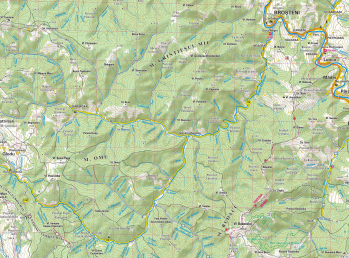 detail Munti Bistritei 1:70t mapa DIMAP
