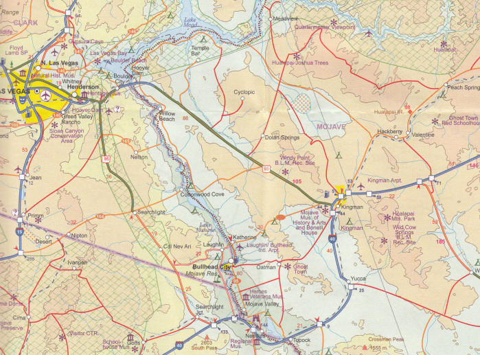 detail US/Mexico Border 1:1,390,000 cestovní mapa ITM
