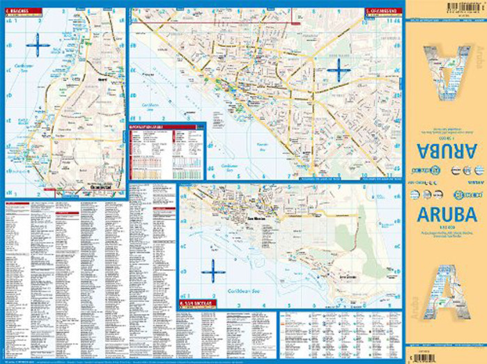 detail Aruba 1:50t + města mapa Borch