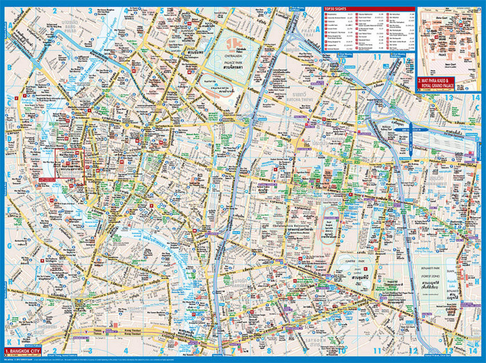 detail Bangkok 1:14t + okolí mapa Borch