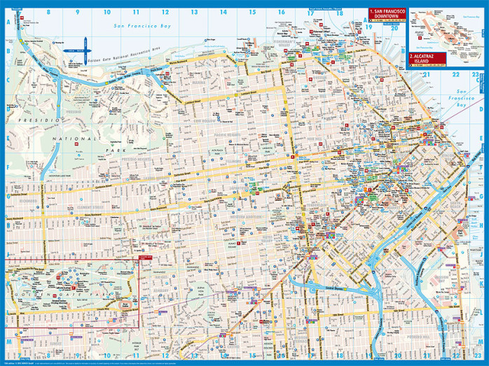 detail San Francisco 1:13t mapa Borch