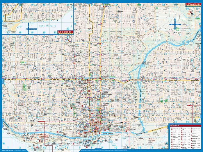 detail Toronto 1:17,5t mapa Borch