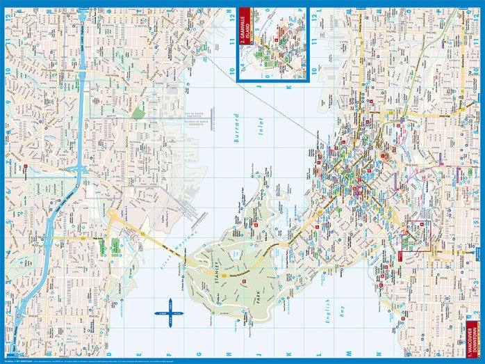 detail Vancouver 1:15t mapa Borch