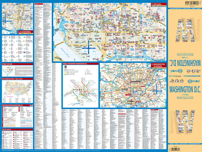 detail Washington DC 1:15t mapa Borch