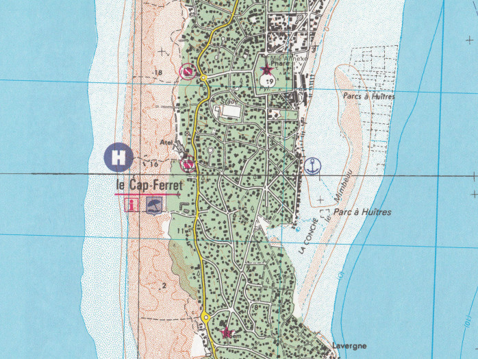 detail IGN 1337 ET Bassin d Arcachon 1:25t mapa IGN