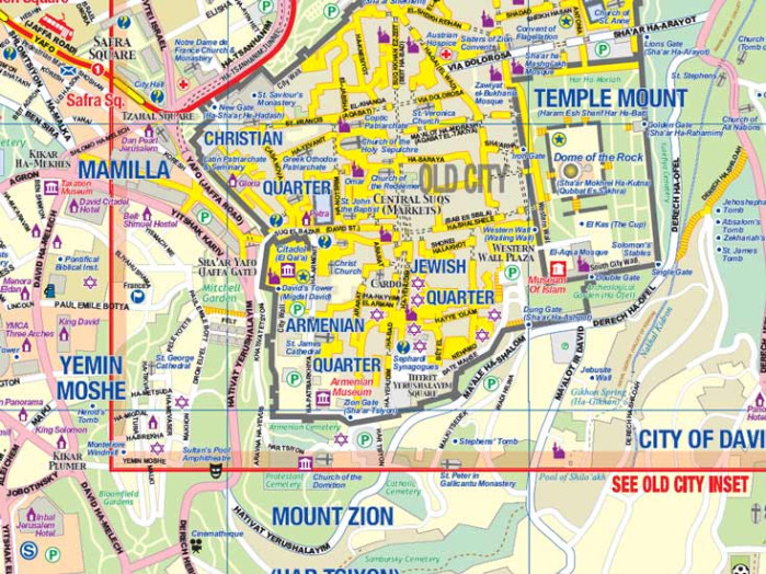 detail Israel & Palestina (Israel & Palestine) 1:225t mapa ITM