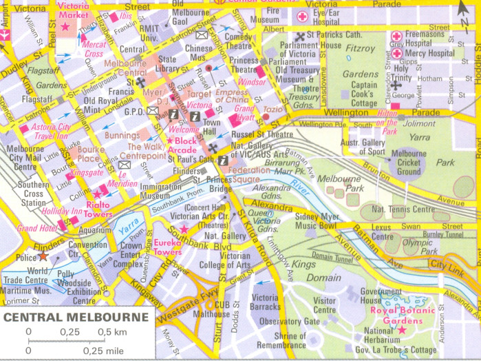 detail Austrálie (Australia) 1:4,5m mapa Nelles