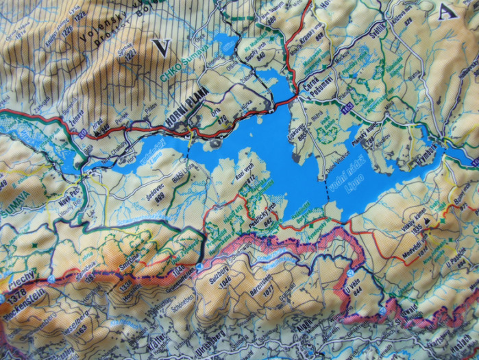 detail Šumava reliéfní mapa 1:140t HP