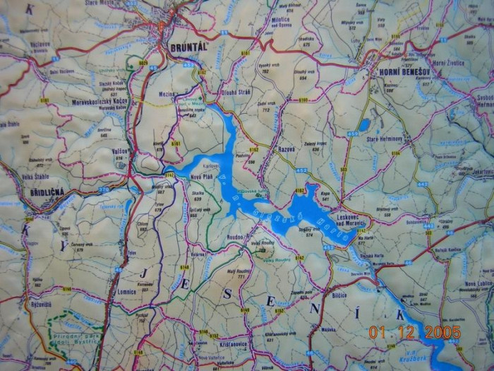 detail Jeseníky 1:80t reliéfní mapa HP