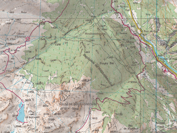 detail IGN 1748 OT Gavarnie 1:25t mapa IGN