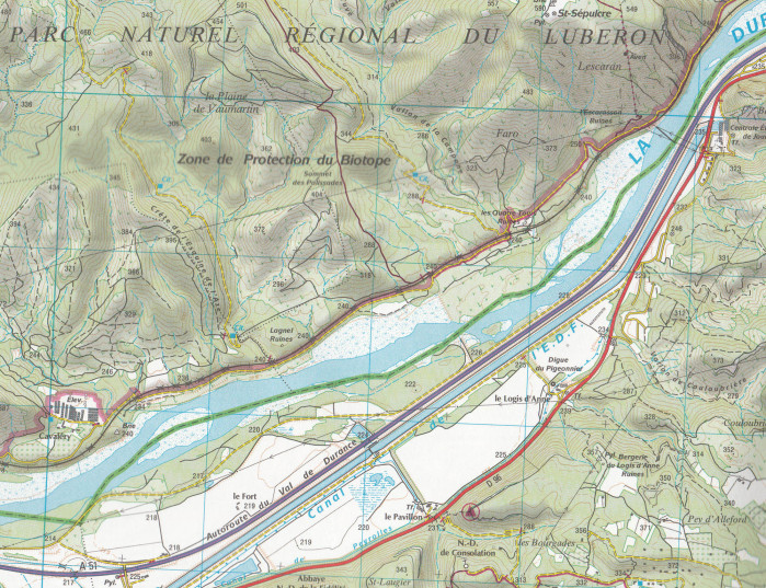 detail IGN 3244 ET Montagne Ste Victoire 1:25t