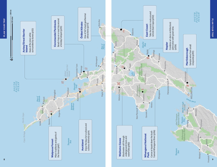 detail New Zealand North Island průvodce 7th 2025 Lonely Planet