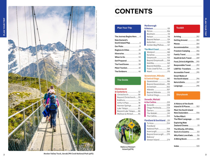 detail New Zealand South Island průvodce 8th 2025 Lonely Planet