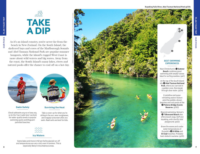 detail New Zealand South Island průvodce 8th 2025 Lonely Planet