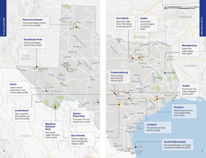 detail Texas průvodce 7th 2025 Lonely Planet