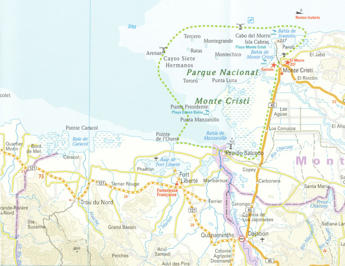 detail Dominikánská Rep. (Dominican Rep.) & Haiti 1:450t mapa RKH
