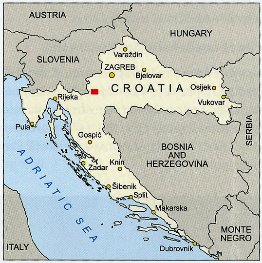 detail Karlovac - Duga Resa 1:25.000 turistická mapa HGSS