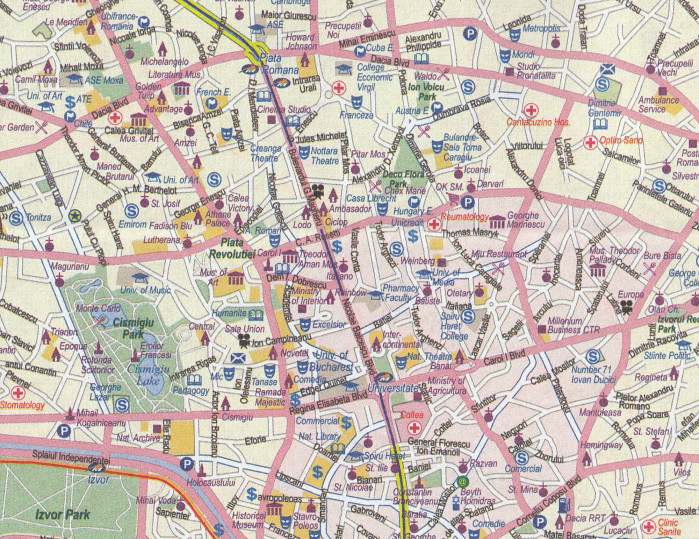 detail Rumunsko & Moldávie (Romania & Moldova) 1:850t mapa ITM