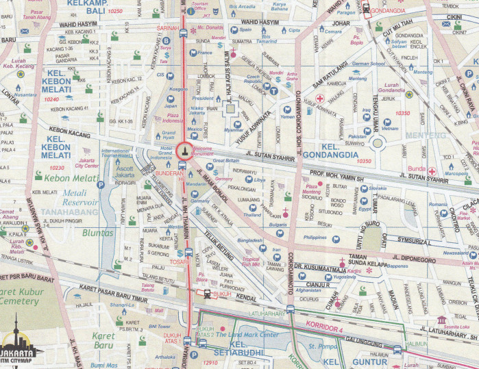 detail Jihovýchodní Asie (South East Asia) 1:4m mapa ITM