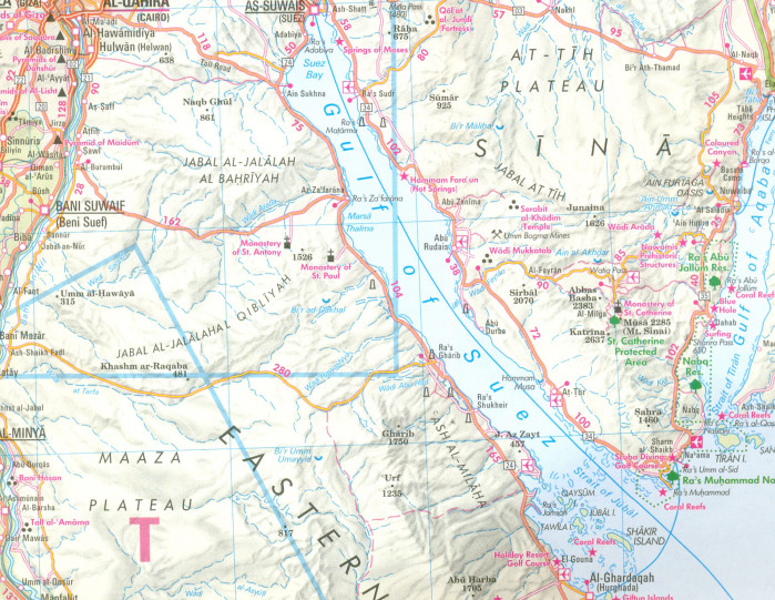 detail Egypt 1:2,5m mapa NELLES