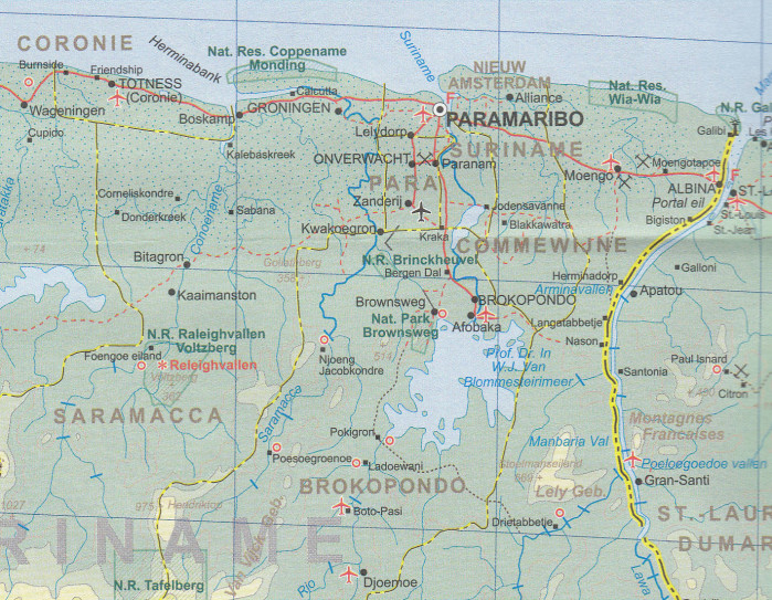 detail Jižní amerika severovýchod (South America North East) 1:2,8m mapa ITM