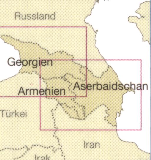 detail Kavkaz (Caucasus) 1:650.000 mapa RKH