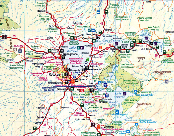 detail Nový Zéland (New Zealand) Touring Atlas 1:350t HEMA