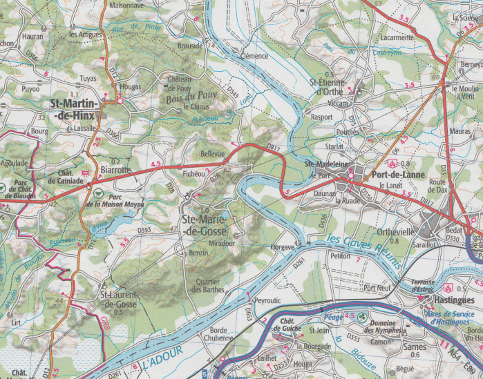 detail Pays Basque 1:75t mapa IGN