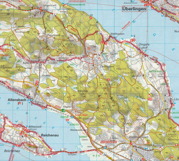 detail RK Bodensee 1:50.000 cyklomapa ADFC