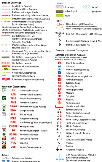 detail RK Regensburg a okolí 1:75.000 cyklomapa ADFC