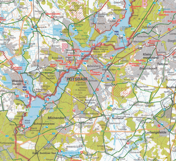 detail RTK 8 Havelland / Magdeburger Börde 1:150.000 cyklomapa ADFC