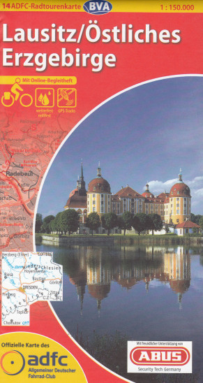 detail RTK 14 Lausitz / Östliches Erzgebirge 1:150.000 cyklomapa ADFC