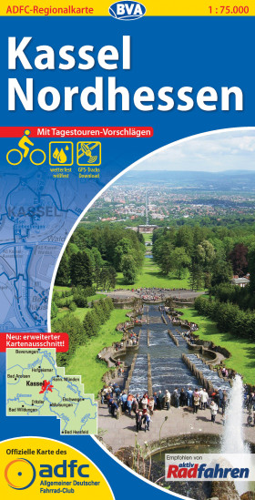 detail Kassel / Nordhessen 1:75.000 cyklomapa ADFC