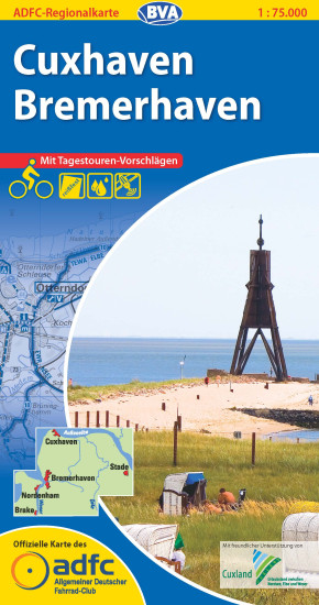 detail Cuxhaven / Bremerhaven 1:75.000 cyklomapa ADFC