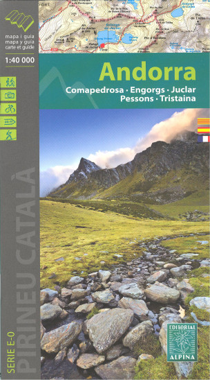detail Andorra (Pyreneje) 1:40.000 mapa ALPINA