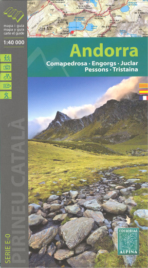 detail Andorra (Pyreneje) 1:40.000 mapa ALPINA