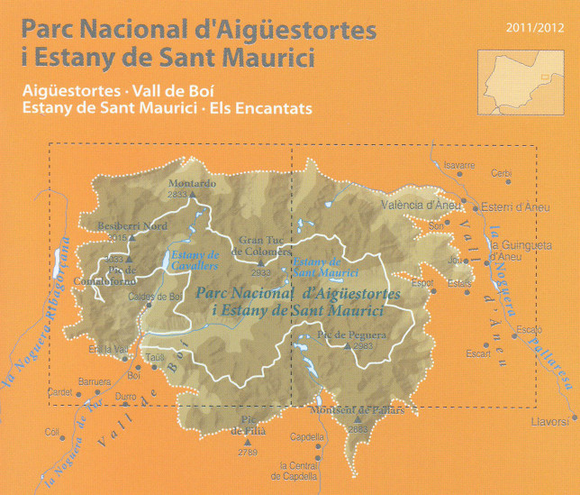 detail Aiguestortes PN Sant Maurici 1:25t mapa ALPINA