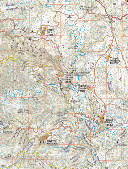 detail Pindus Valia Kalda (Řecko) 1:50t, turistická mapa ANAVASI