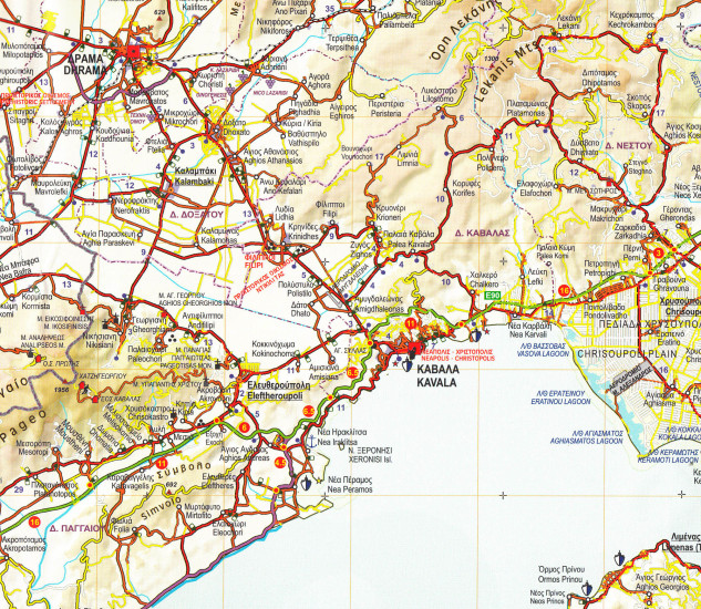 detail Macedonia (Řecko) 1:250t, cestovní mapa ANAVASI