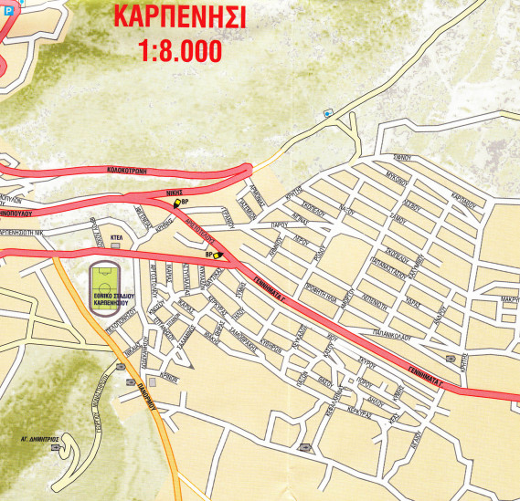 detail Evritania (Řecko) 1:100t, cestovní mapa ANAVASI
