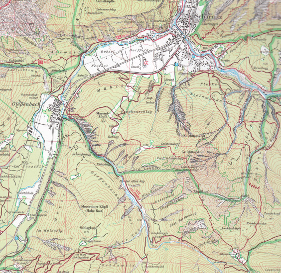detail Karwendelgebirge Západ 1:25 000, turistická mapa, Alpenverein #5/1