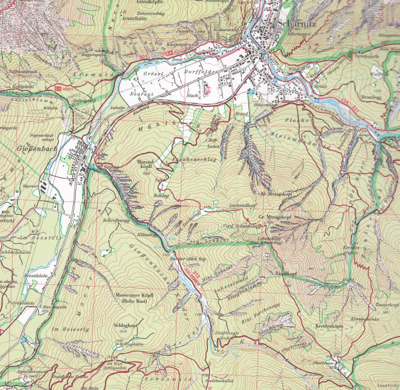 detail Karwendelgebirge Západ 1:25 000, turistická mapa, Alpenverein #5/1