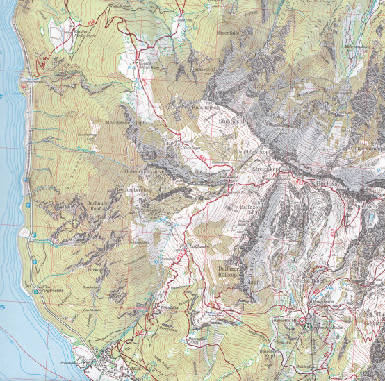 detail Rofan 1:25 000, turistická mapa, Alpenverein #6