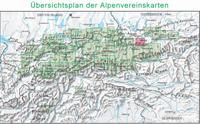 detail Dachsteingebirge 1:25 000, turistická mapa letní a zimní, Alpenverein #14