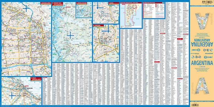 detail Argentina 1:3,8m mapa Borch