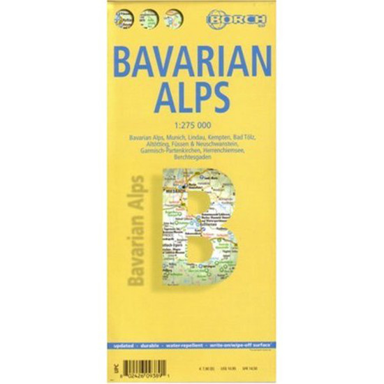 detail Bavorské Alpy (Bavarian Alps) 1:275t mapa Borch