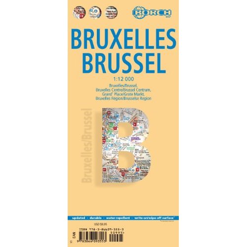 detail Brusel (Brussels) 1:12t mapa Borch