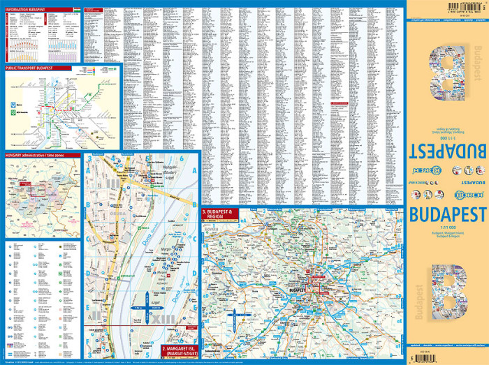 detail Budapest 1:11t mapa Borch